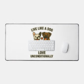 無条件で犬の愛のように生きる(2) デスクマット (キーボード&マウス)