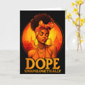 無条件に黒人の歴史 アフロ メラが女子 カード (黄色い花)