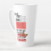 無条件の愛と受け入れ友情引用文 カフェラテマグ (左アングル)