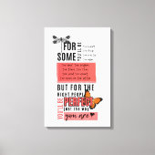 無条件の愛と受け入れ友情引用文 キャンバスプリント (正面)