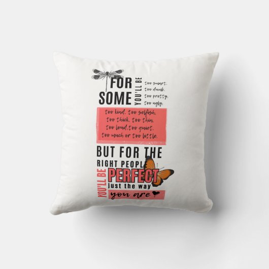 無条件の愛と受け入れ友情引用文 クッション (裏面)