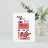 無条件の愛と受け入れ友情引用文 ポストカード (スタンド正面)