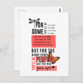 無条件の愛と受け入れ友情引用文 ポストカード (正面/裏面)