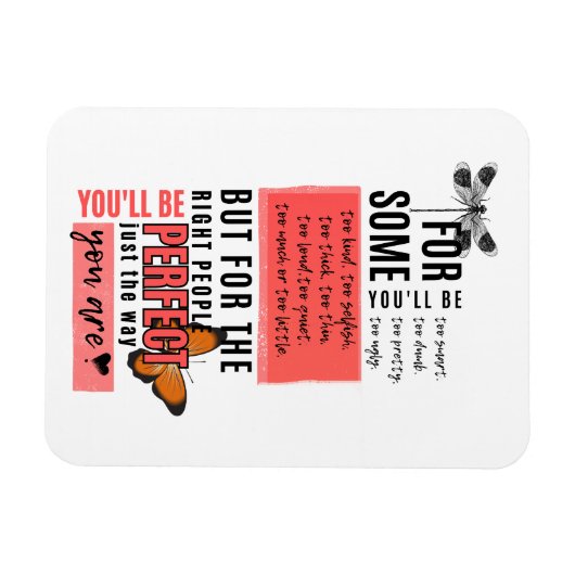 無条件の愛と受け入れ友情引用文 マグネット (横)