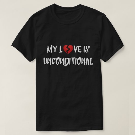 無条件の愛 ギルフレンド ことわざ 引用 Tシャツ (デザイン正面)