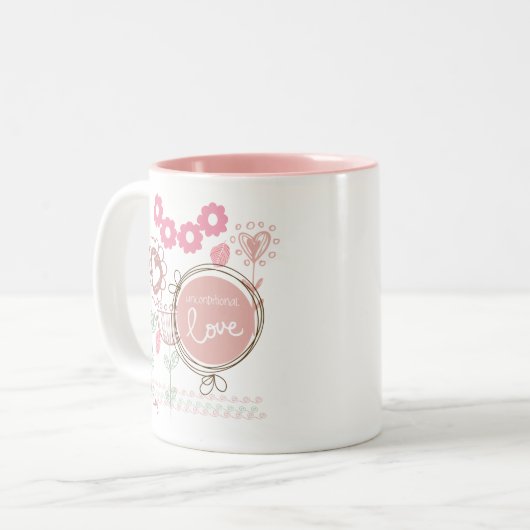 無条件の愛 ツートーンマグカップ (正面左)