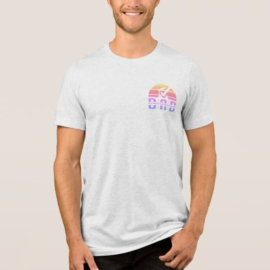 無条件の愛:父親のハート トライブレンドTシャツ (正面)