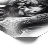 無条件の絆 老犬と優しい男の感動的な肖像 フォトプリント            (角)