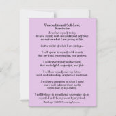 無条件の自己愛のリマインダー磁石 マグネット招待状 (正面)