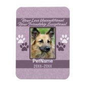 無条件ラブペット悔やみや弔慰カスタム マグネット (縦)