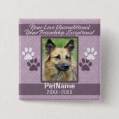 無条件ラブペット悔やみや弔慰カスタム 缶バッジ (正面)