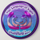 無条件愛の三眼チャクラのシンボル 缶バッジ (正面)