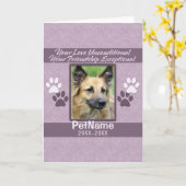 無条件愛ペット悔やみや弔慰のカスタム カード (黄色い花)