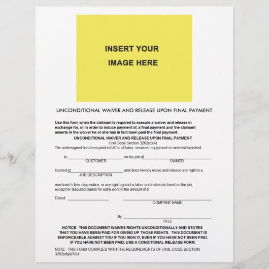 無条件放空白の棄および最終決定時のリリース (正面)