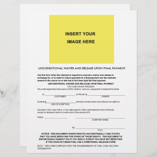 無条件放空白の棄および最終決定時のリリース (正面/裏面)