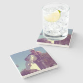 無条件降伏の大理石のコースター ストーンコースター (横)