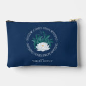 無来物 – 白い蓮 アクセサリーポーチ (裏面)