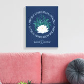 無来物 – 白い蓮 キャンバスプリント (インサイチュ (リビング))