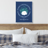 無来物 – 白い蓮 キャンバスプリント (インサイチュ (寝室))