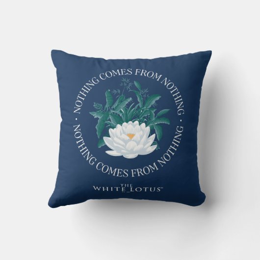 無来物 – 白い蓮 クッション (裏面)