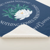 無来物 – 白い蓮 シェルパブランケット (3/4)