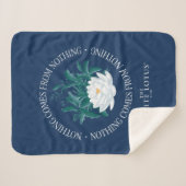 無来物 – 白い蓮 シェルパブランケット (正面(横))