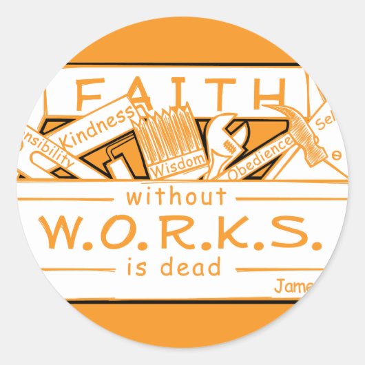 無業の信仰は死ぬ ラウンドシール (正面)