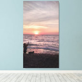 無気にビーチシーン キャンバスプリント (インサイチュ (ウッドフロア))