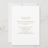 無気にフェイク箔卒業招待状 招待状 (裏面)