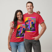 無気に料イニシャルTマルーン基本メンズ Tシャツ (ユニセックス)