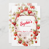 無気力な第1誕生日!1周年記念パーティー 招待状 (正面/裏面)