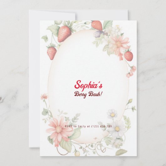 無気力な第1誕生日!1周年記念パーティー 招待状 (裏面)