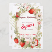 無気力な第1誕生日!1周年記念パーティー 招待状 (正面/裏面)