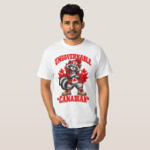 無法者のカナダ・アライグマ - カナダ 2026 強し Tシャツ (正面フル)