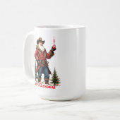 無法者サンタのクリスマスオーナメント コーヒーマグカップ (正面左)