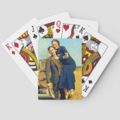 無法者ボニー＆クライド バローギャング 絵画 トランプ (裏面)