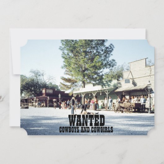 無法者 ワイルド ウェスト ウェスタン ボーイ 誕生日 コウボーイ 招待状 (正面)