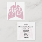 無煙健康な肺 スクエア名刺 (正面/裏面)