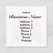 無煙健康な肺 スクエア名刺 (裏面)