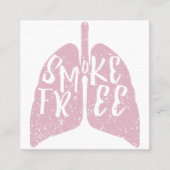 無煙健康な肺 スクエア名刺 (正面)