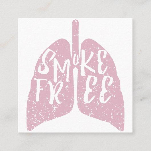 無煙健康な肺 スクエア名刺 (正面)