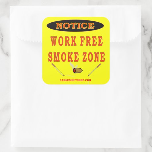 無煙地帯 スクエアシール (バッグ)