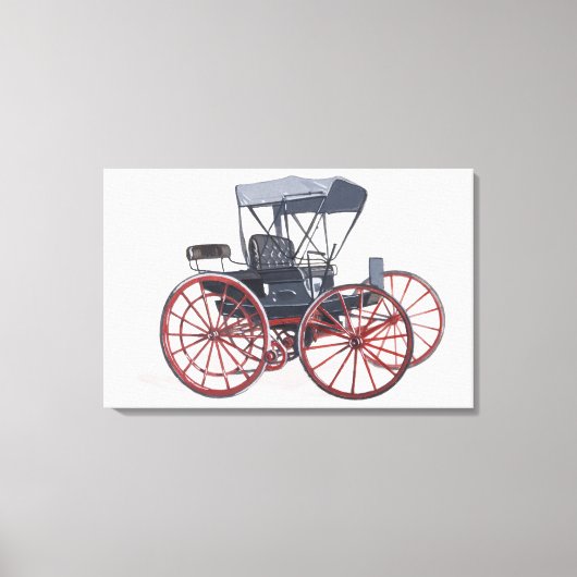 無燃費車イラストレーション キャンバスプリント (正面)