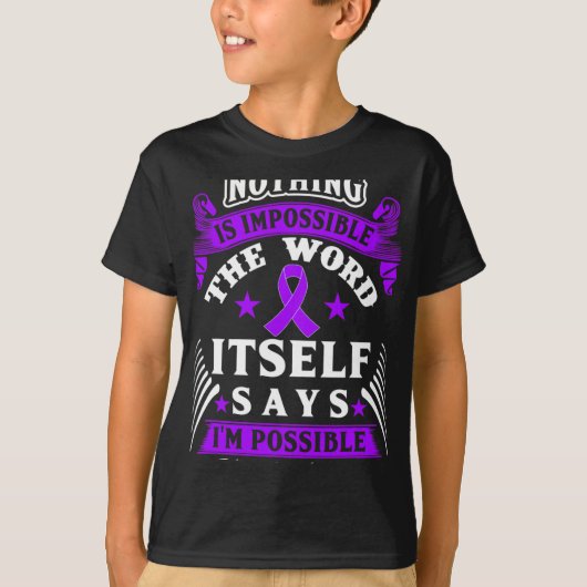 無理だ!線維筋痛認識度 Tシャツ (正面)