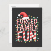 無理な家族の楽しみ 面白い家族のマッチング衣装 インビテーションポストカード (正面/裏面)