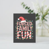 無理な家族の楽しみ 面白い家族のマッチング衣装 インビテーションポストカード (スタンド正面)