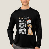 「無理、犬と予定あるんだ」かわいい犬グッズ トライブレンドTシャツ (正面)