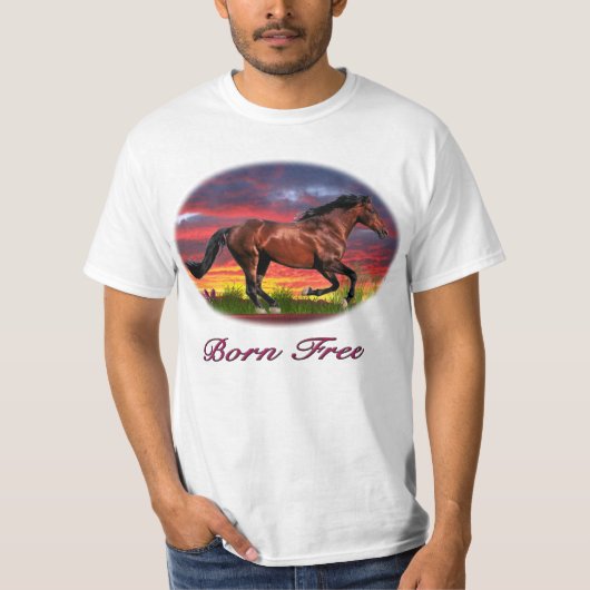 無生まれ料の馬術tシャツ tシャツ (正面)