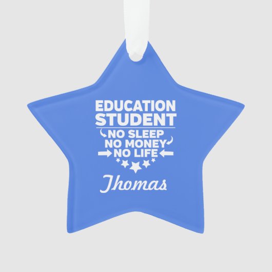 無生命又は金銭による教育 オーナメント (正面)