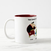 無用のスーパーヒーローのマグ ツートーンマグカップ (左)